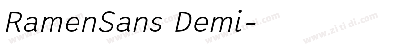RamenSans Demi字体转换